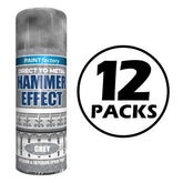 12X Paint Factory Grey Hammered Spray Paint 400ml Spray Paint